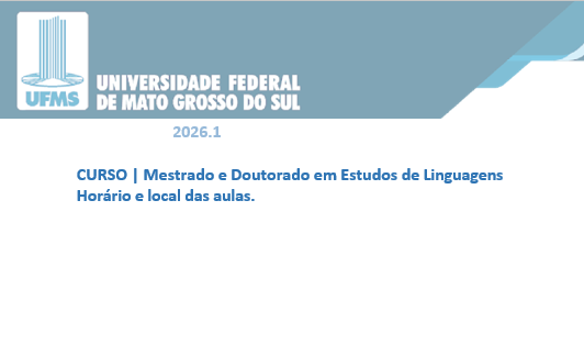 Horário das Aulas – 2026.1